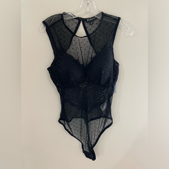 INC Sheer Lace Teddy Bodysuit/ Lingerie - Picture 3 of 9